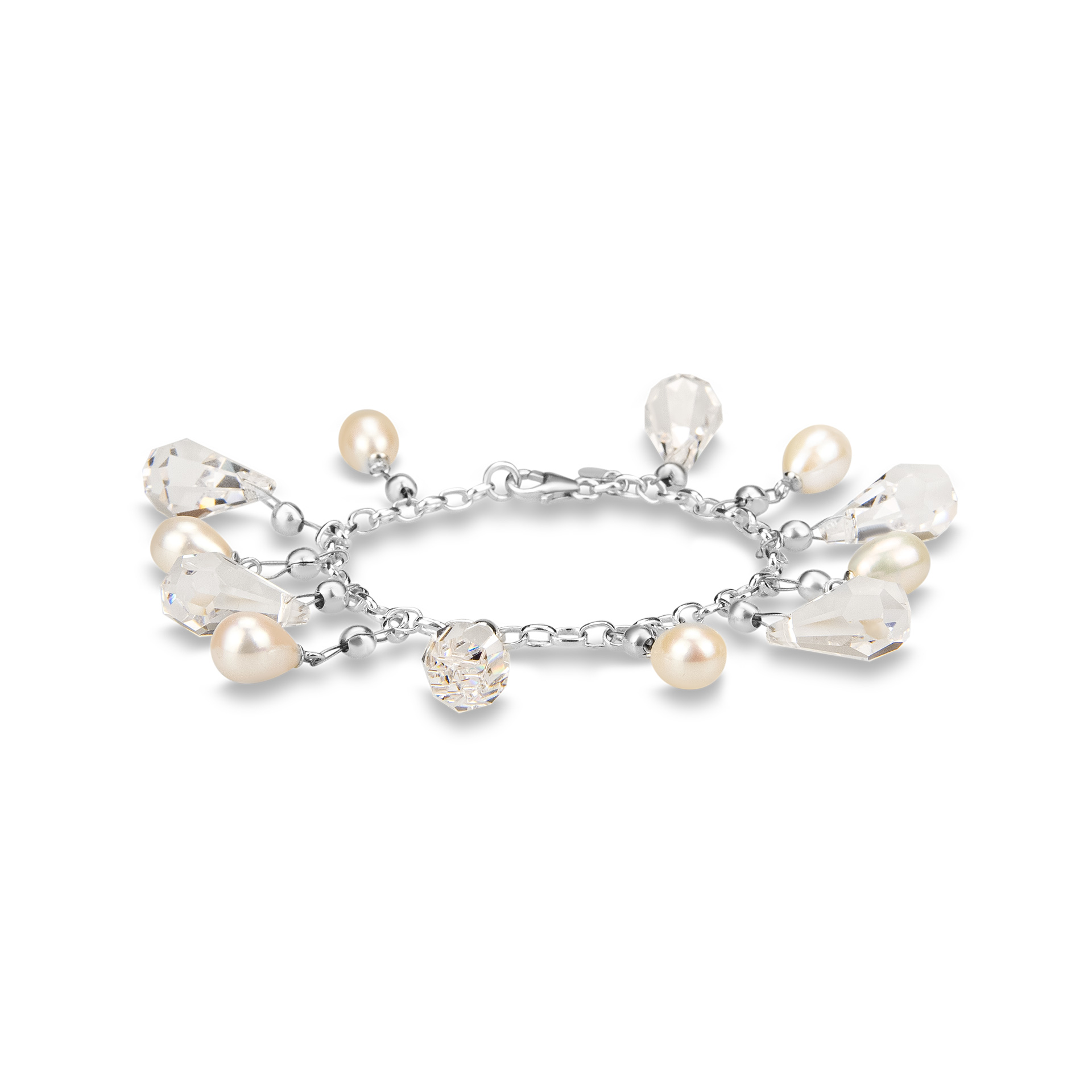 Armband Perle und Kristall